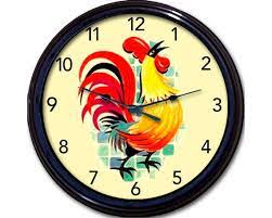 Rooster Wall Clock Country French