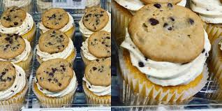 Fold in chocolate chips and nuts with spatula. Costco Has Cupcakes Topped With An Entire Chocolate Chip Cookie