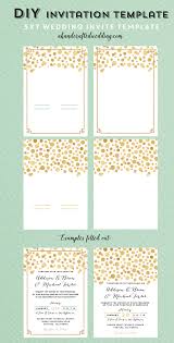 Diy Gold Polka Dot Printable Wedding Invitation Templates This