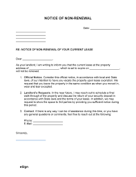 free non renewal lease letter template