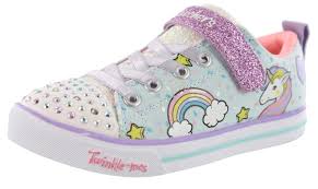 Skechers Twinkle Toes Girls Strap Light Up Shoes Unicorn Craze Shoe City