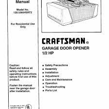 craftsman garage door opener manual