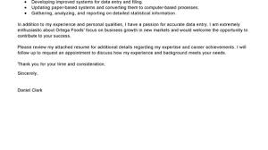 Leading Professional Data Entry Clerk Cover Letter Examples