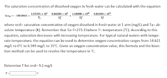 Dissolved Oxygen In Fresh Water