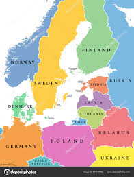baltic sea area colored countries