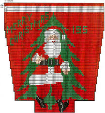 Full Figure Santa Claus Stocking Pattern 9005c Chart Santa