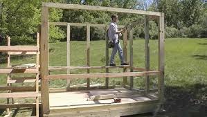 how to frame garden shed walls with