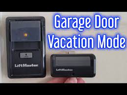 garage door vacation mode instructions