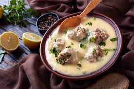 traditional greek meatball soup