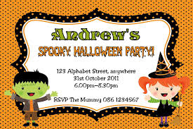 Kids Halloween Party Invitation Costume Party Invitation