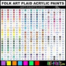 folk art acrylic paint color chart