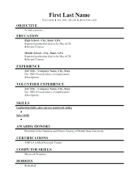 Sample First Job Resume Resume Examples First Job High