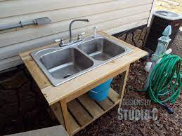 outdoor kitchen sink, diy outdoor