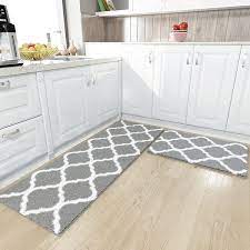 2 pcs kitchen runner rug sets non slip