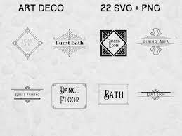 Art Deco Home Signs Svg And Png Bundle