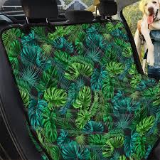 Palm Leaf Tropical Print Pet Car Seat