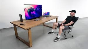 48 w x 23.8 d x 28 h. New 48 Inch Massive Oled Desk Setup Youtube
