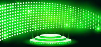 Green Led Light 3d Stage With Lightbulp Background 3d Abstract Advertising Background Image For Free Download