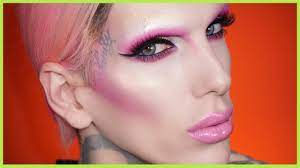 no brows pink cut crease makeup