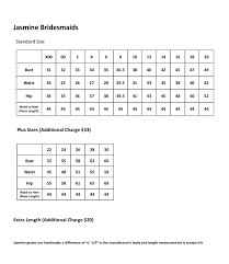 Jasmine Bridal Dress Size Chart Photo Dress Wallpaper Hd Aorg