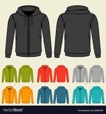 Set Of Templates Colored Sweatshirts For Men