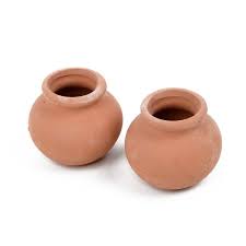 2 pcs mini flower pots clay plant pot