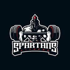 spartan fitness mascot logo design