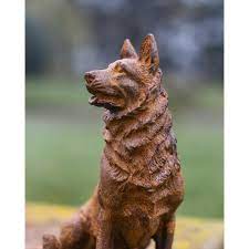 German Shepherd Dog Garden Sculpture