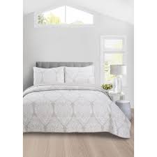 3pc microber quilt set taupe full queen