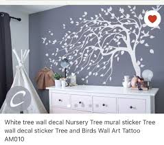 White Tree Wall Decal Nursery Tree