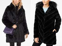 A Little Black Faux Fur Coat
