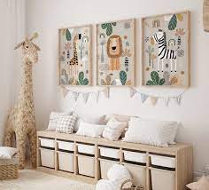 Boho Nursery Wall Art Safari Nursery