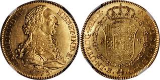 Moneda 8 Escudo Imperio español (1700 - 1808) Oro 1773 Carlos III de España  (1716 -1788) precio Fr-283 KM-409.2