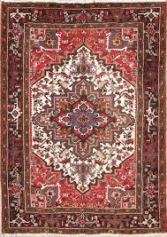 heriz tribal geometric hand knotted wool persian oriental area