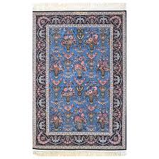 vase fl blue silk isfahan new rug