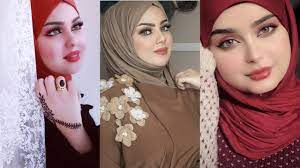 hijab style with perfect makeup