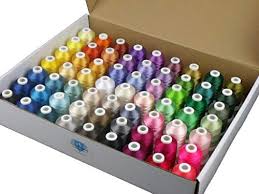Simthread 63 Brother Colors Polyester Embroidery Machine Thread Kit 40 Weight For Brother Babylock Janome Singer Pfaff Husqvarna Bernina Embroidery