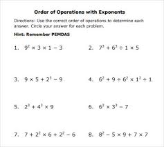 Create free printable worksheets for the order of operations (addition, subtraction, multiplication, division, exponents, parenthesis) for elementary (grades basic instructions for the worksheets. Free Order Of Operations Worksheets With Answers