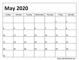 Print May 2020 Calendar Template Blank Printable Calendar