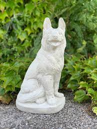 Concrete German Shepherd Dog Statue