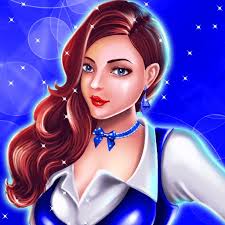 blue princess makeup salon game