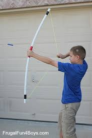 pvc pipe bow and arrows frugal fun