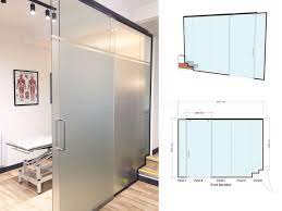 Top Hung Glass Sliding Door Partition