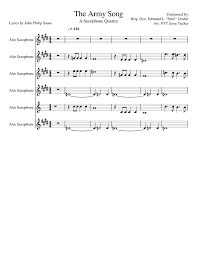 Stream songs including star spangled banner/ american national anthem, taps (short version) and more. The Army Song Sheet Music For Saxophone Alto Woodwind Ensemble Musescore Com