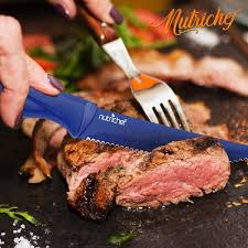 partial tang serrated edge steak knife
