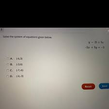 Solve The System Of Equations Given