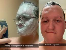 man mistakes hair removal cream