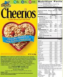 Cheerios Cereal Nutrition Facts Google Search Cheerios