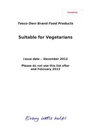 suitable for vegetarians tesco real food