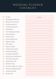 Dark Blue Pink Wedding Checklist Planner Templates By Canva